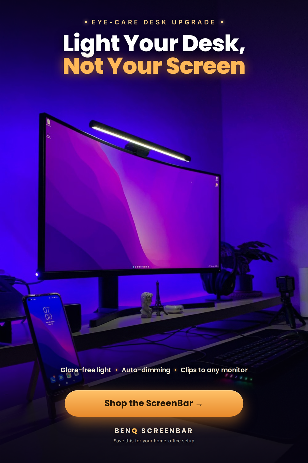 benq screenbar lifestyle pin